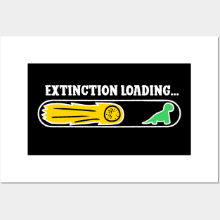 Dinosaur extinction loading bar Posters and Art